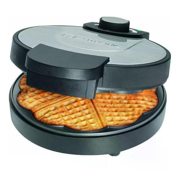 Изображение Вафельница CLATRONIC WA 3492 schwarz inox (1000 Вт /серебристый, черный)