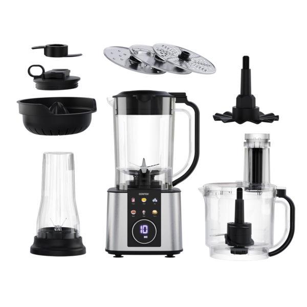 Изображение Кухонный комбайн CENTEK CT-1370 2000 Вт 9в1 (2 л /2000 Вт /черный, серебристый)