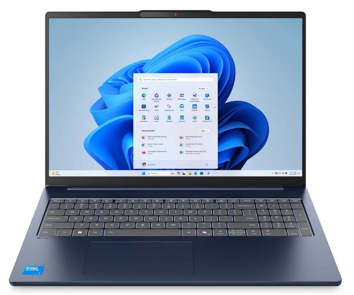 Изображение Ноутбук Lenovo IdeaPad Slim 5 16IRH10R (Intel 240H 2500 МГц/ SSD 1024 ГБ  /RAM 16 ГБ/ 16" 1920x1200/VGA встроенная/ Windows 11 Home) (83J1002KUS)