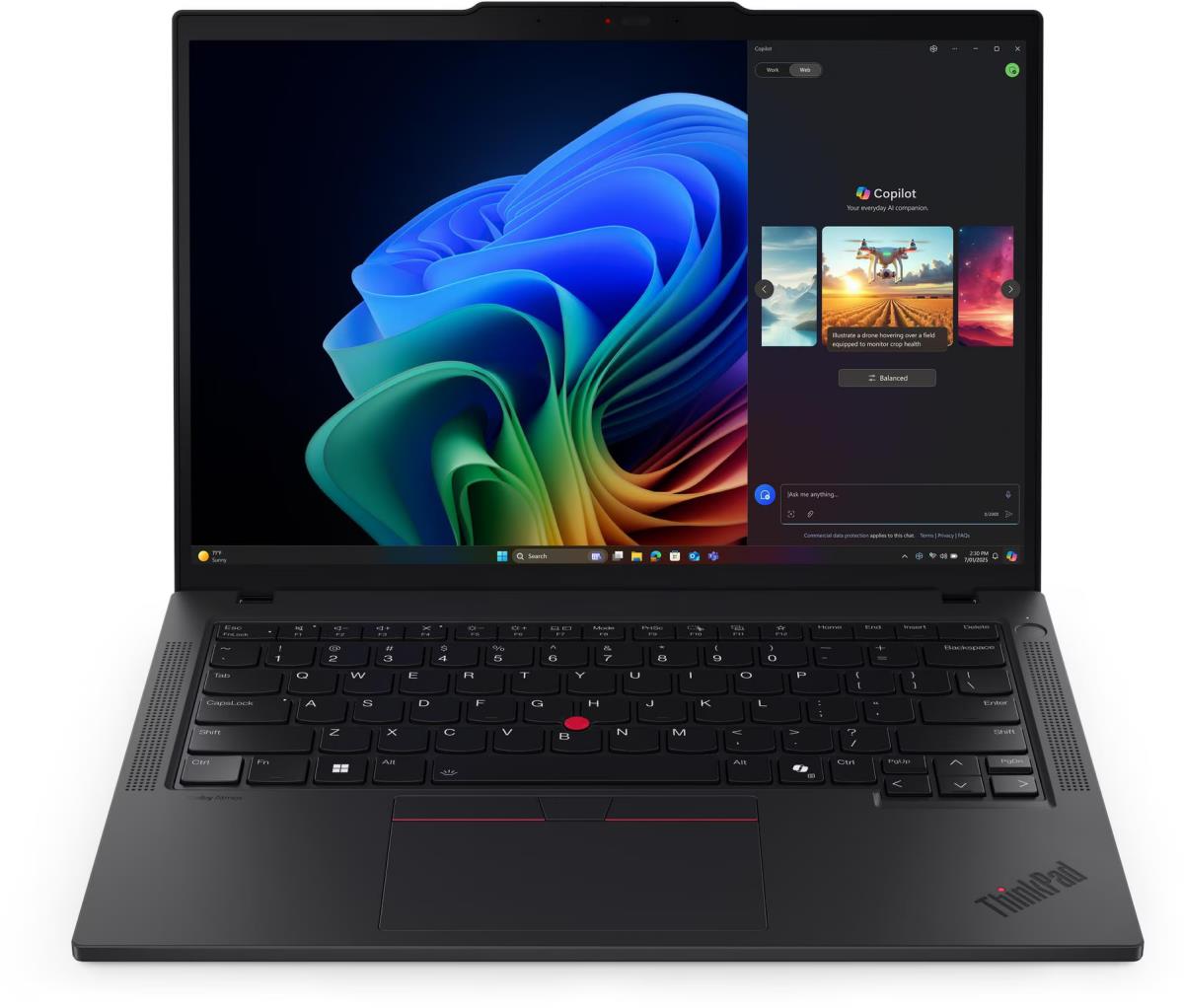 Изображение Ноутбук Lenovo ThinkPad T14 Gen 6 (Intel 235U 2000 МГц/ SSD 512 ГБ  /RAM 16 ГБ/ 14" 1920x1200/VGA встроенная/ Windows 11 Pro) (21QC007CUS)