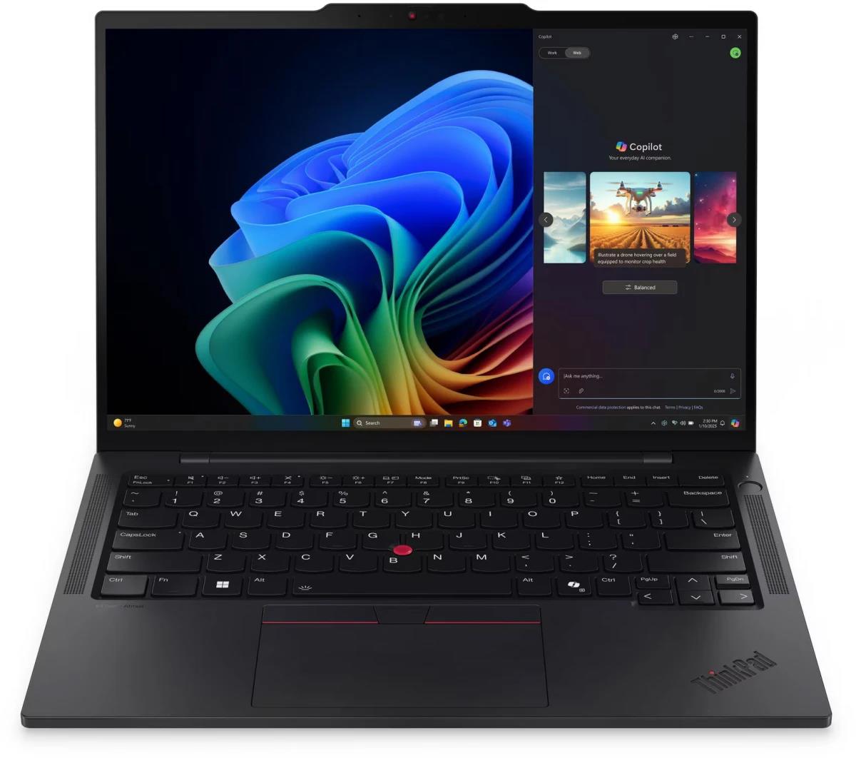 Изображение Ноутбук Lenovo ThinkPad T14s Gen 6 (Intel 255U 2000 МГц/ SSD 512 ГБ  /RAM 16 ГБ/ 14" 1920x1200/VGA встроенная/ Windows 11 Pro) (21R1002TUS)