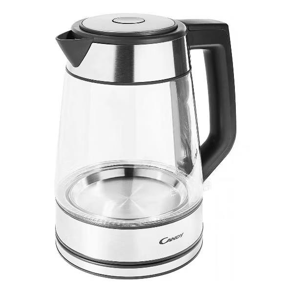 Изображение Электрический чайник Candy CK-302 (2200 Вт/1,7 л /стекло, металл, пластик/прозрачный, серебристый)