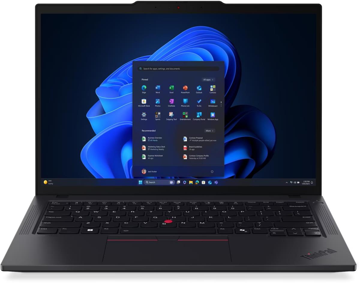 Изображение Ноутбук Lenovo ThinkPad T14 Gen 6 (Intel 225H 1700 МГц/ SSD 1024 ГБ  /RAM 32 ГБ/ 14" 1920x1200/VGA встроенная/ Windows 11 Pro) (21QC007UCD)