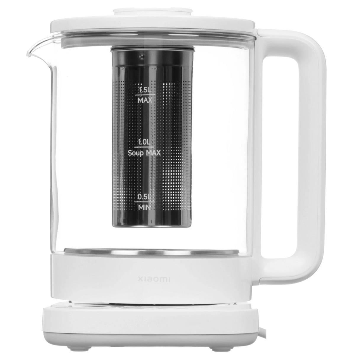 Изображение Электрический чайник Xiaomi Multifunctional Kettle EU (BHR9118EU) (800 Вт/1,5 л /стекло/прозрачный, белый)