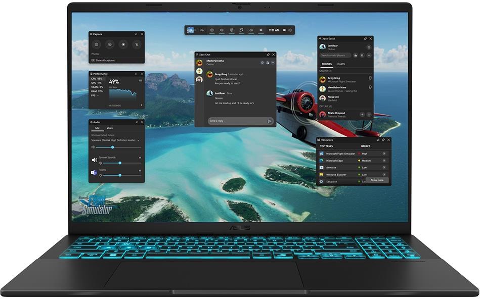Изображение Ноутбук Asus Gaming V16 V3607VU (Intel 210H 2200 МГц/ SSD 1024 ГБ  /RAM 32 ГБ/ 16" 1920x1200/VGA дискретная/ Windows 11 Pro) (90NB15Q1-M00CV0_32Win11P)