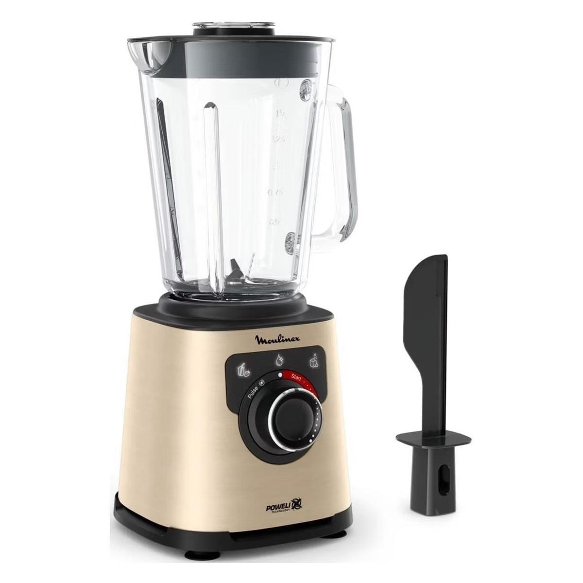 Изображение Блендер Moulinex LM871A10 (стационарный/1200 Вт/черный, золотистый)