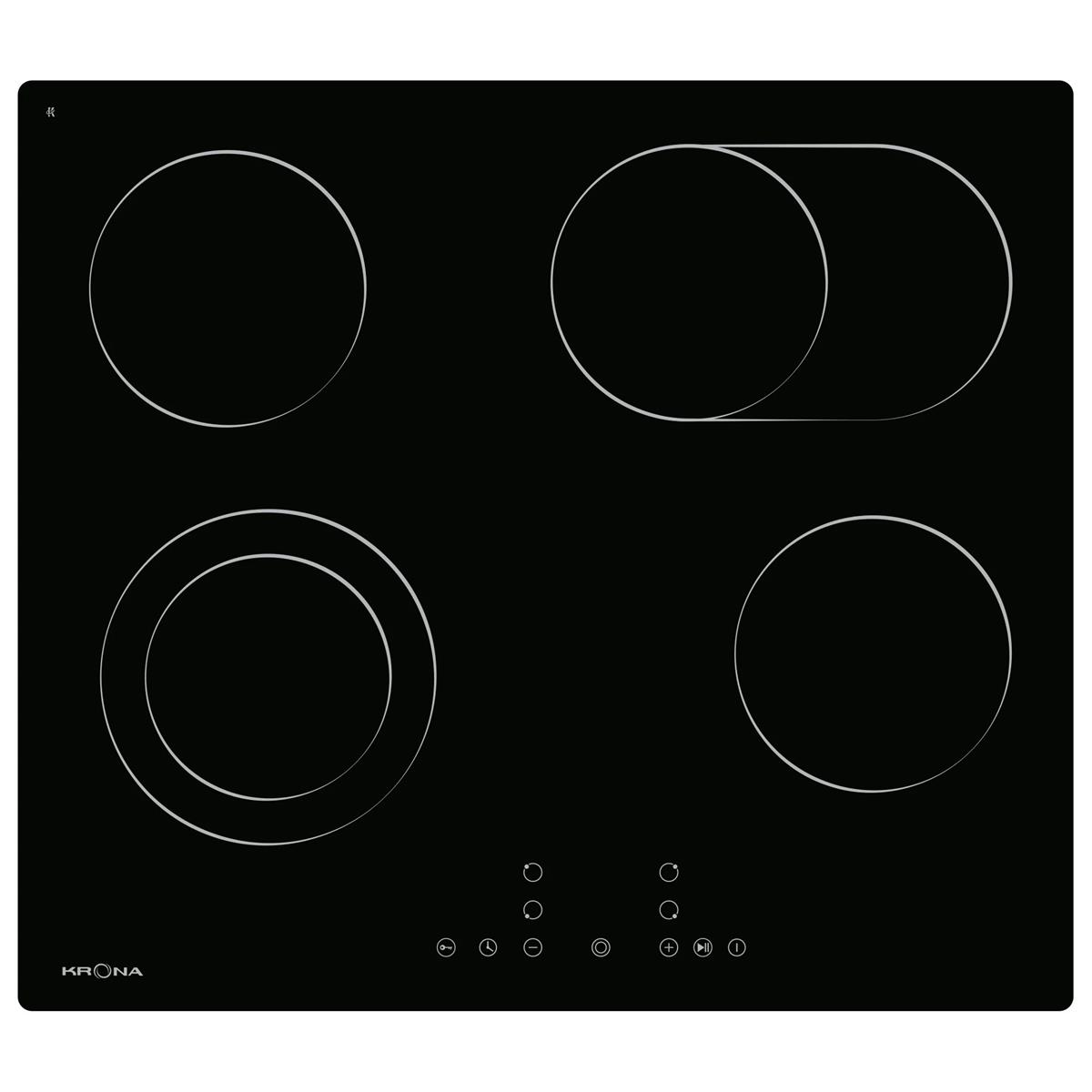Изображение Варочная панель Krona QUELLE 60 BL 2DZTK (черный)