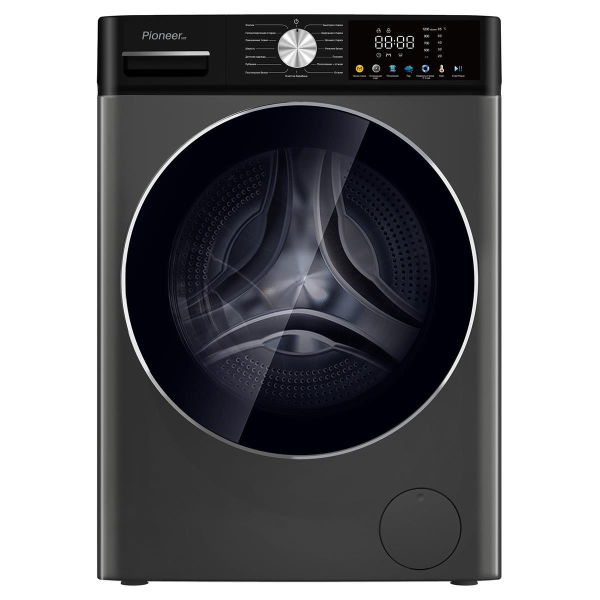 Изображение Стиральная машина Pioneer WM-248008DG, темно-серый (фронтальная, 8 кг, 1400 об/мин )