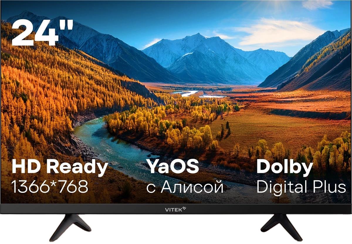 Изображение Телевизор VITEK VT-24HBS300 24" 720p HD Smart TV черный