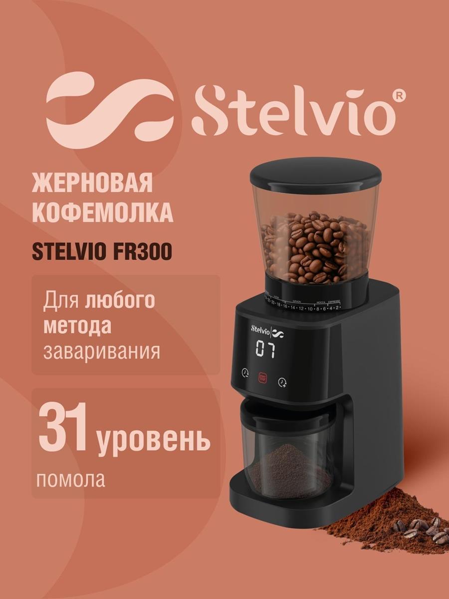 Изображение Кофемолка Stelvio FR300 (100 г/165 Вт /черный)