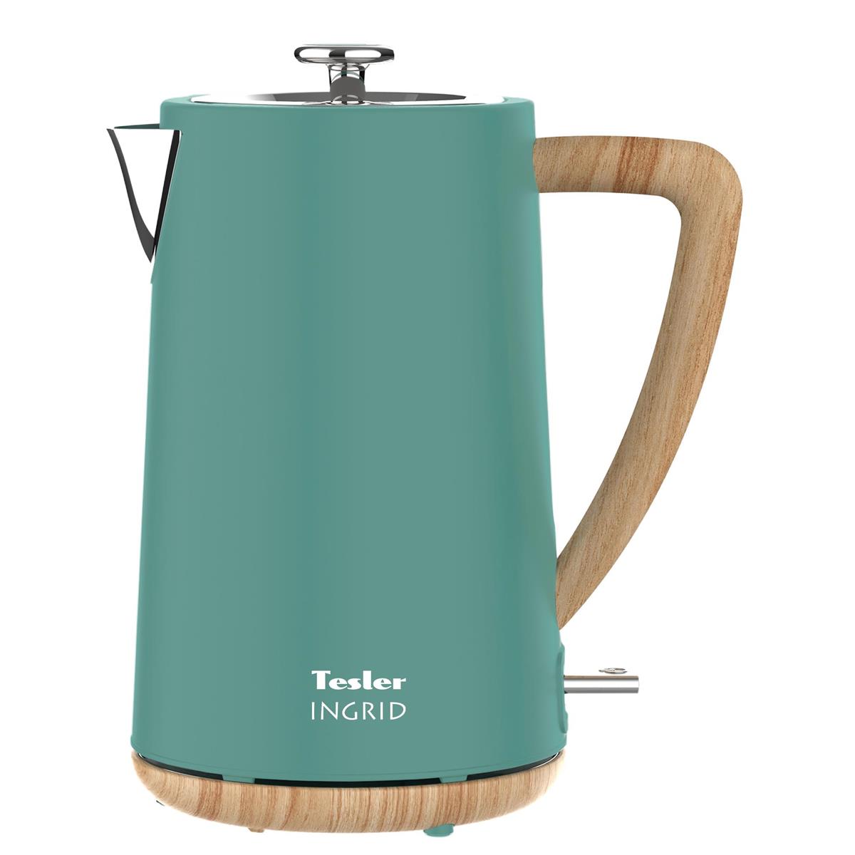 Изображение Электрический чайник Tesler KT-1744 PINE GREEN (2200 Вт/1,7 л /нержавеющая сталь/сосново-зелёный)