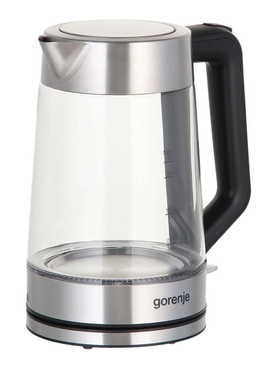 Изображение Электрический чайник Gorenje K17GED (2200 Вт/1,7 л /стекло, металл/прозрачный, нержавеющая сталь)